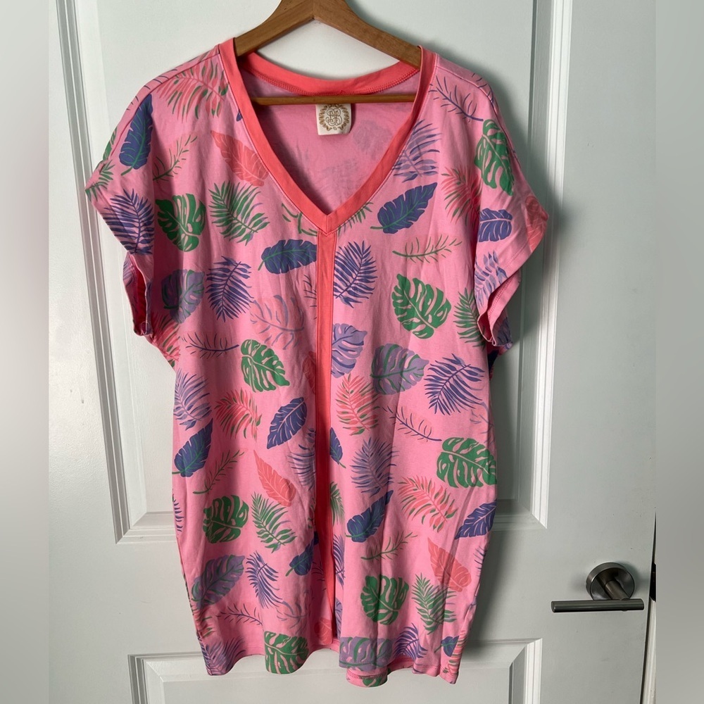 💌 TBBC Women’s Katie Cover Up in Caicos Canopy w/ Parrot Cay Coral size XS - Picture 5 of 6